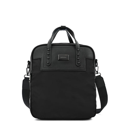 Gaby medium black textured backpack