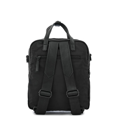 Gaby medium black textured backpack