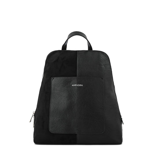 Medium textured black calen backpack