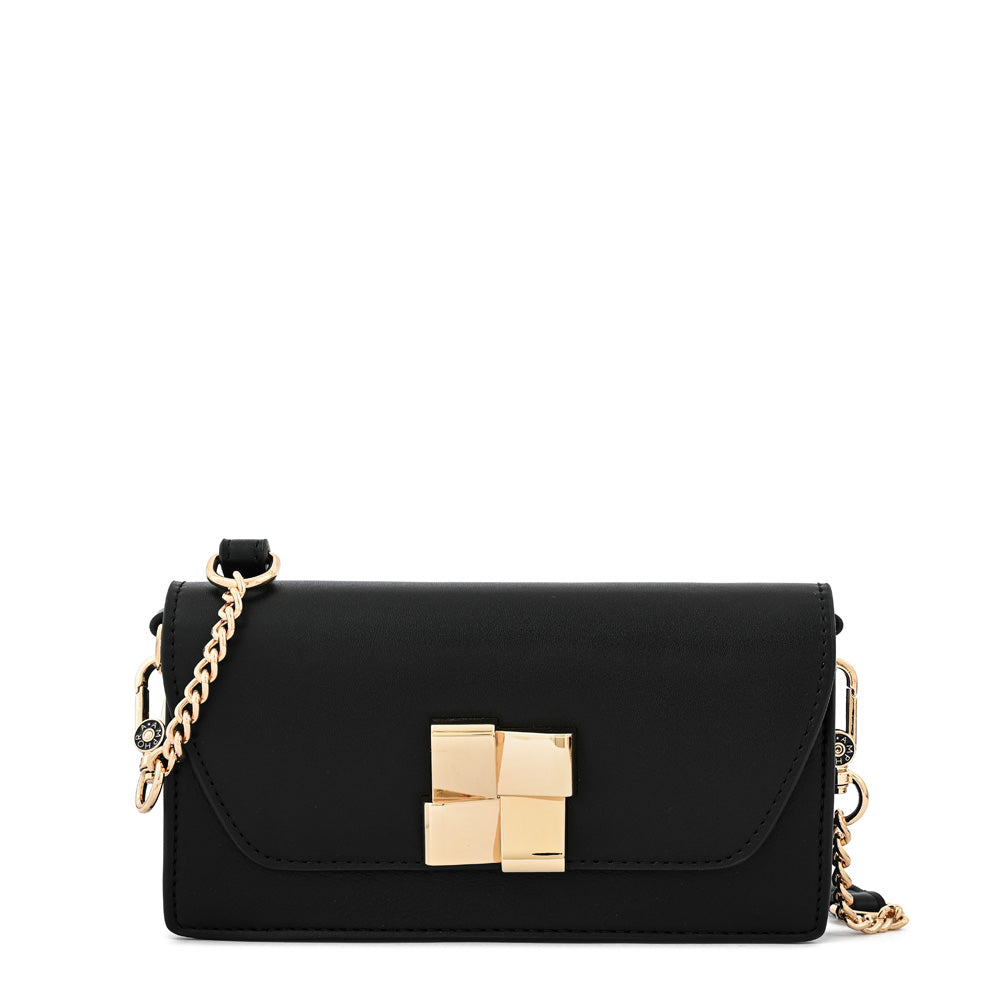 Small Black Hera Crossbody Wallet