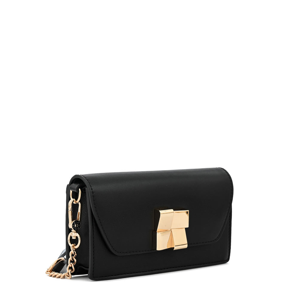 Small Black Hera Crossbody Wallet