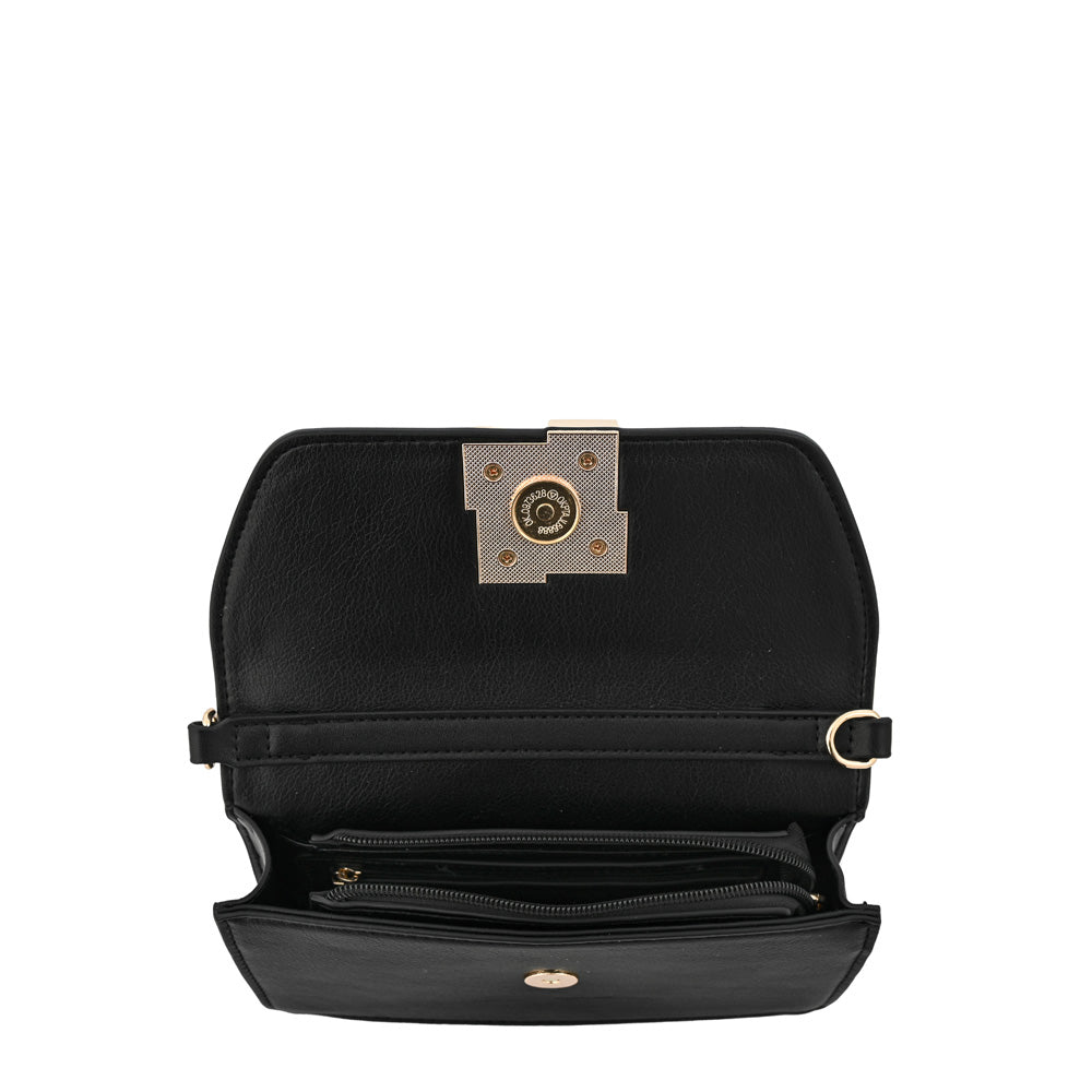 Small Black Hera Crossbody Wallet
