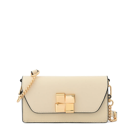 Small ecru white Hera crossbody bag