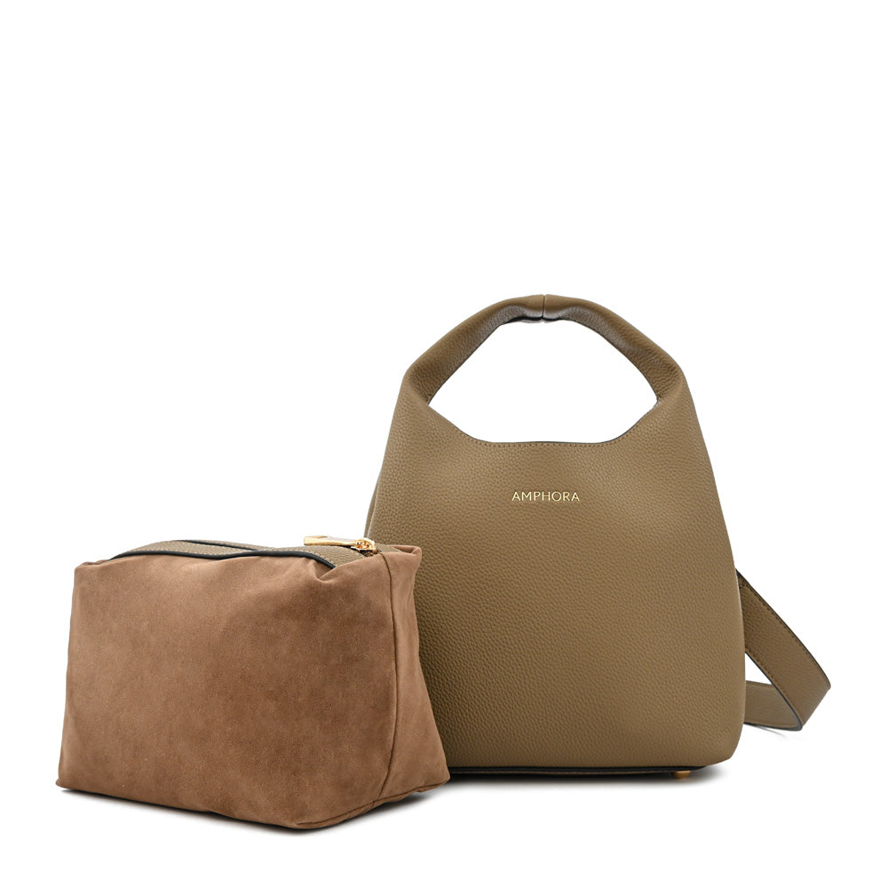 Jolie taupe medium crossbody bag