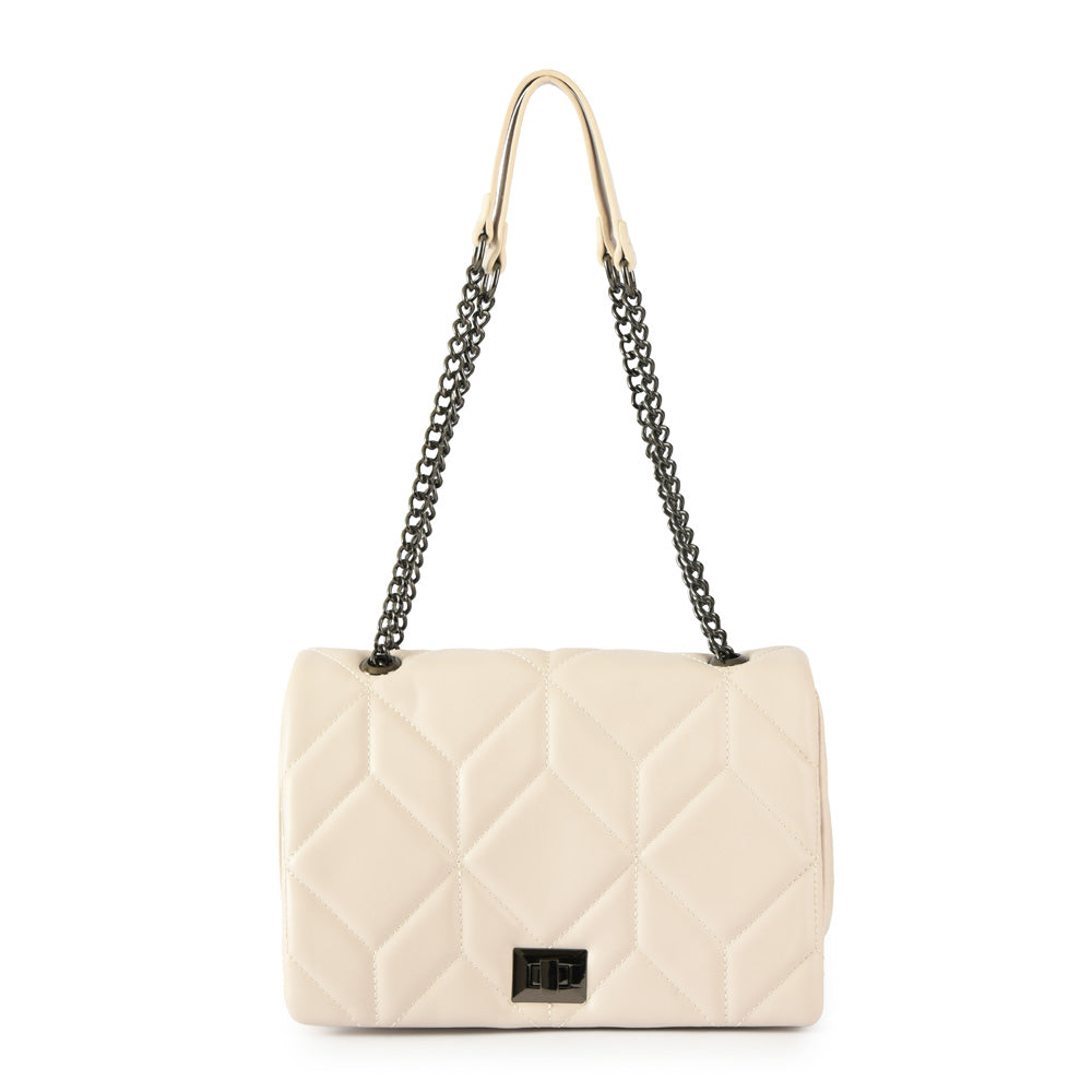 Medium ezgi ecru white two-handle wallet