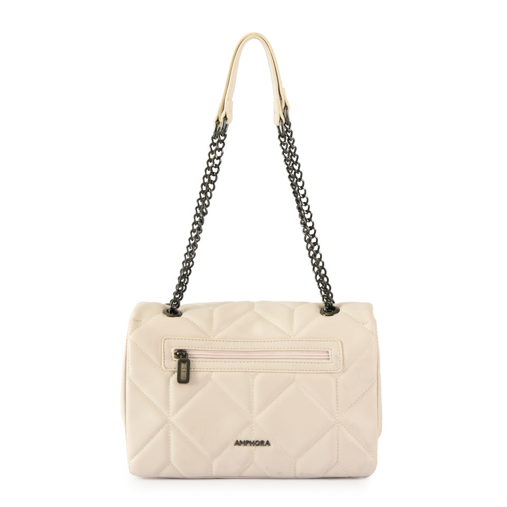 Medium ezgi ecru white two-handle wallet
