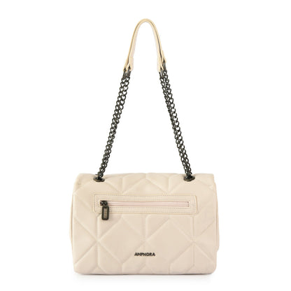Medium ezgi ecru white two-handle wallet