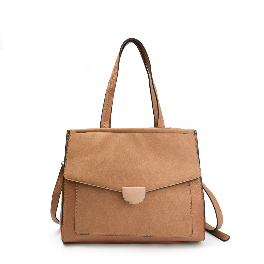 amphora noly cartera dos asas tres divisiones taupe