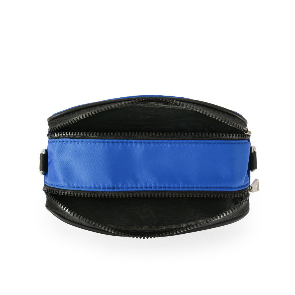 Small blue frezzy crossbody wallet