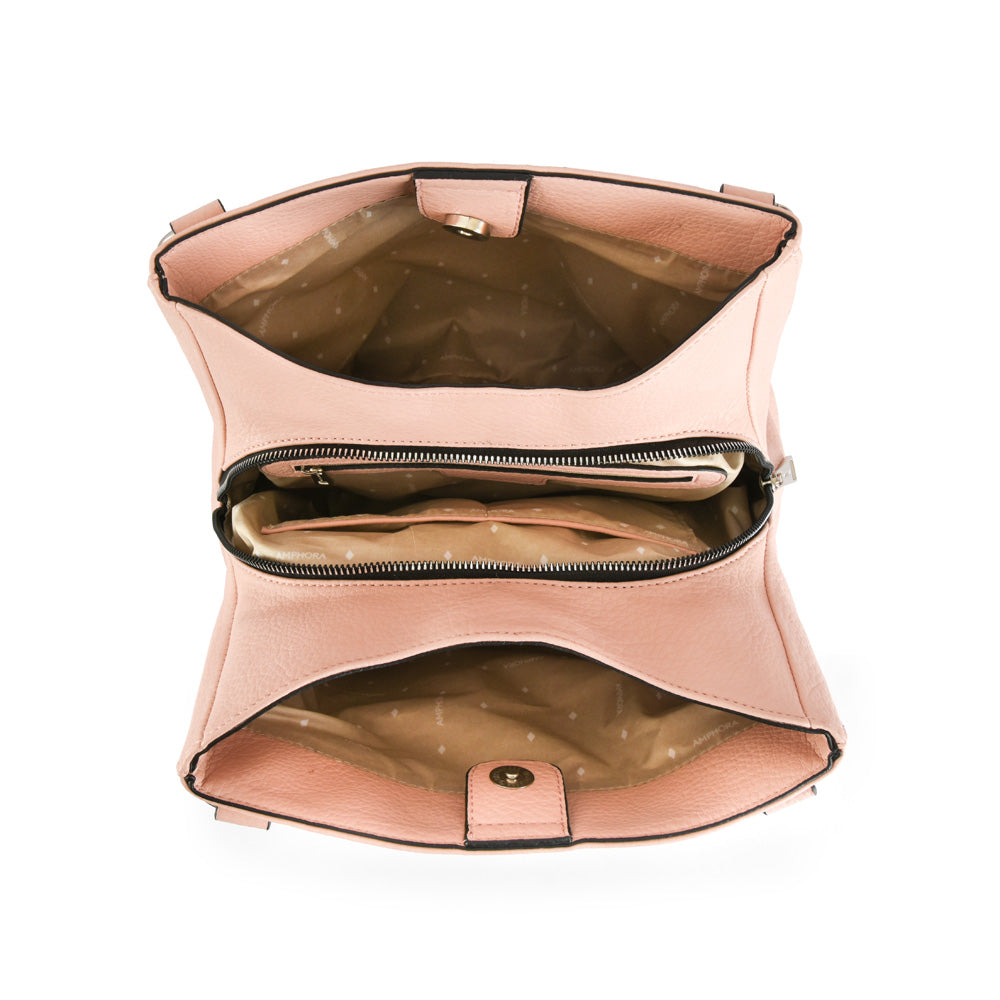 Wallet Two Handles Three divisions large rufa light pink