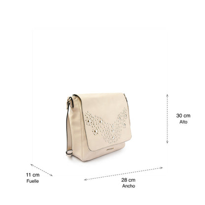 Large ecru white Carter shoulder bag