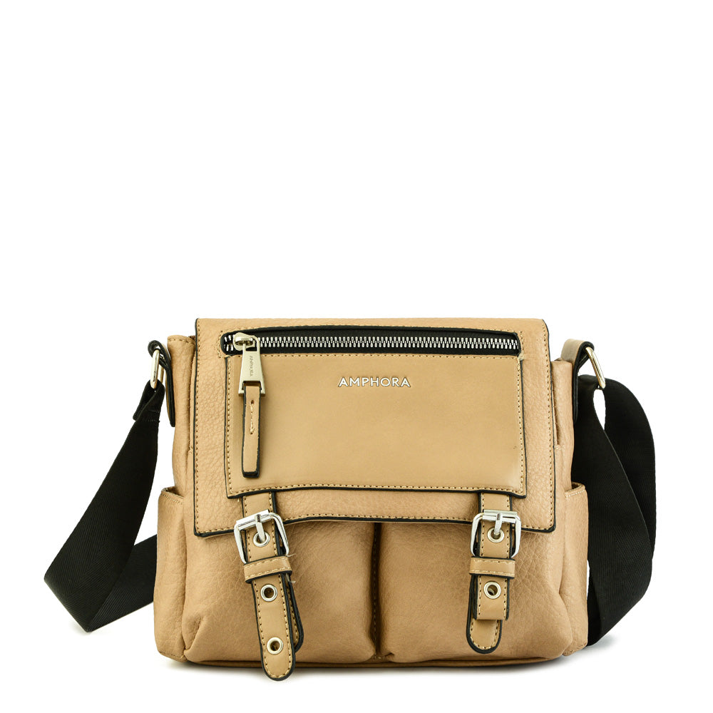 Medium Dark Beige Birgit Crossbody Wallet