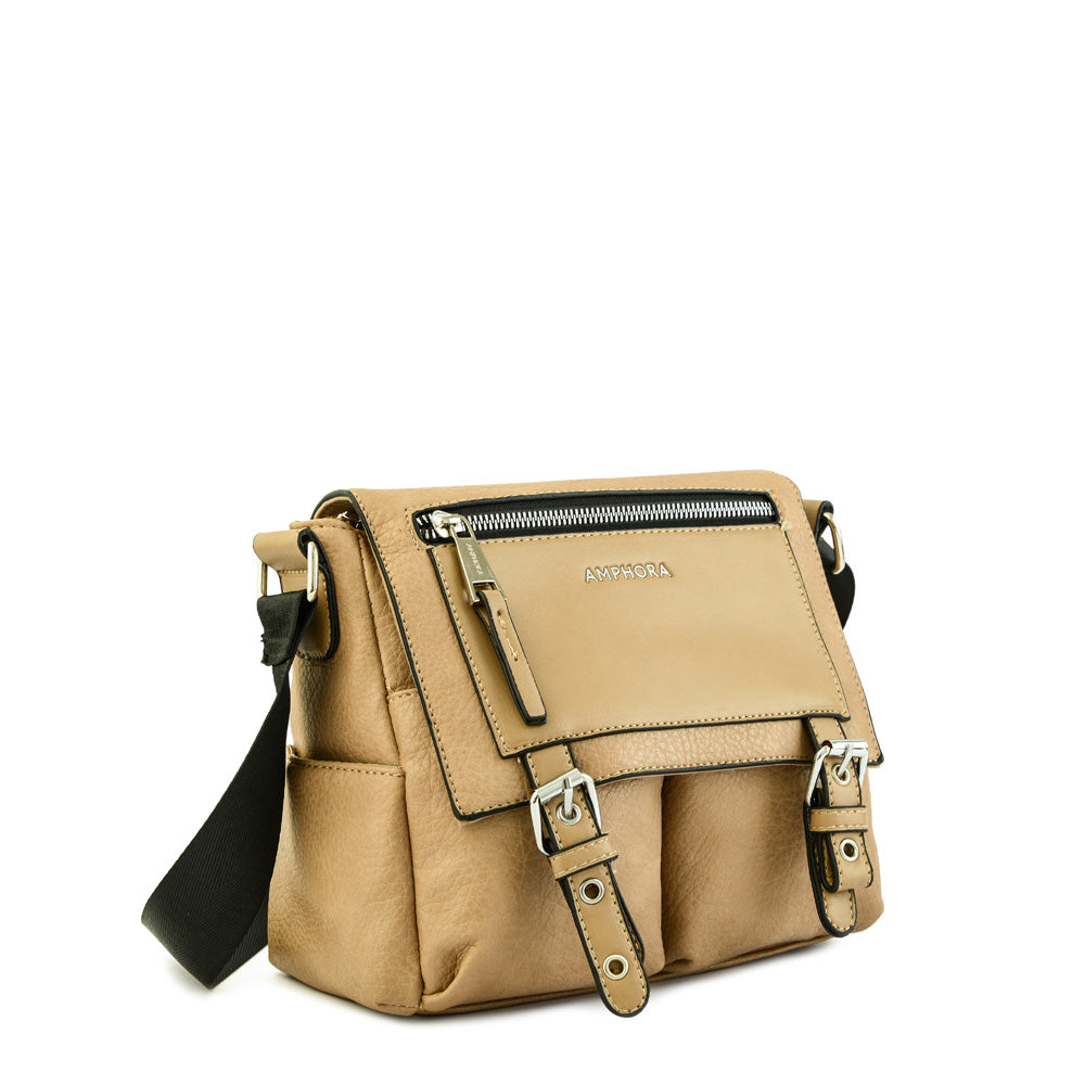 Medium Dark Beige Birgit Crossbody Wallet