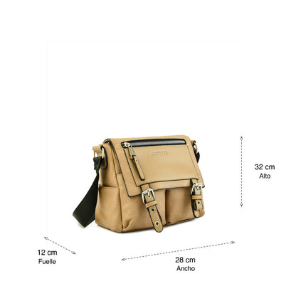Medium Dark Beige Birgit Crossbody Wallet