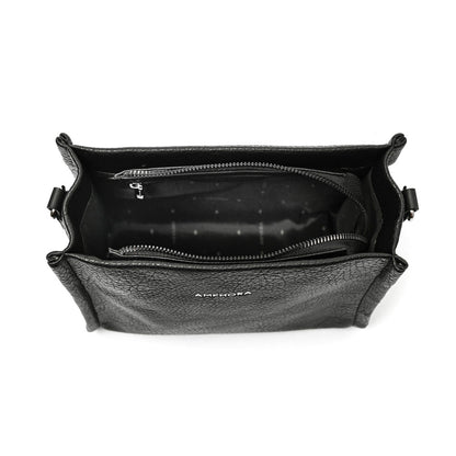 Medium black zèbre crossbody wallet