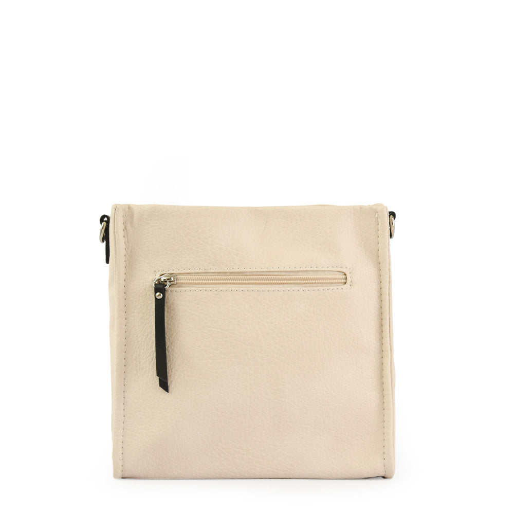 amphora zèbre cartera bandolera mediana blanco crudo