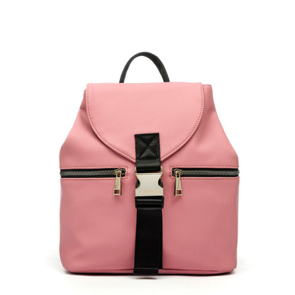 amphora matilde mochila con tapa mediana rosado