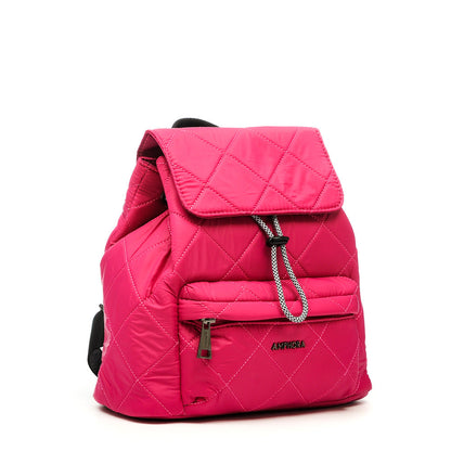 amphora sandrine mochila con tapa mediana fucsia