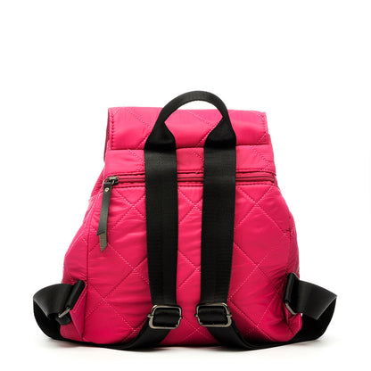 amphora sandrine mochila con tapa mediana fucsia