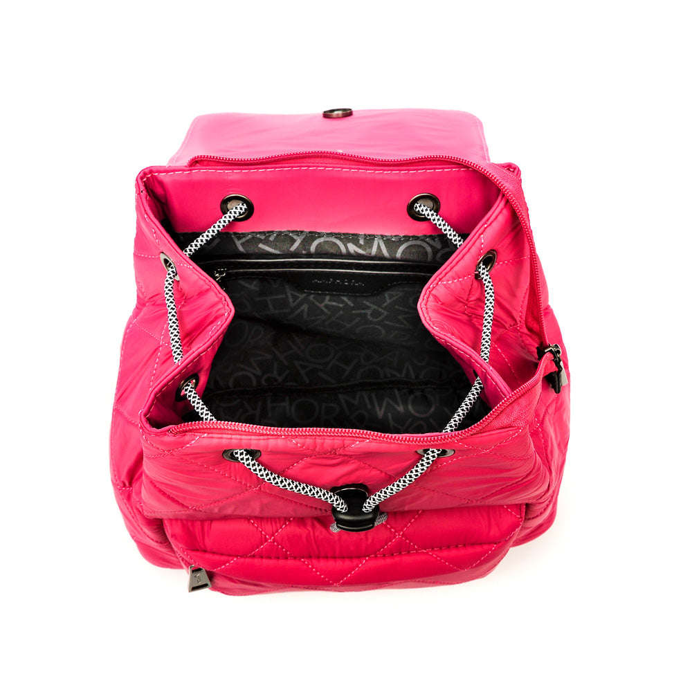 amphora sandrine mochila con tapa mediana fucsia