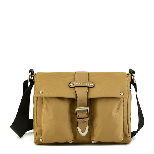 Medium Fabrice Beige Crossbody Wallet