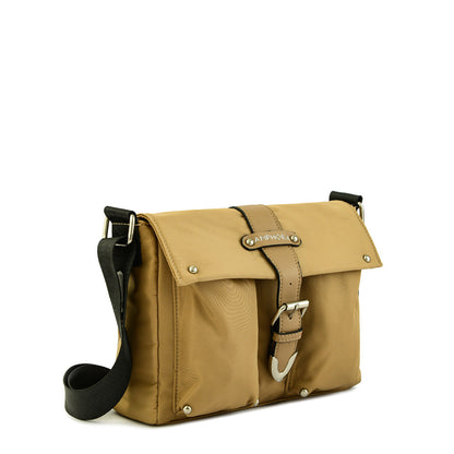 Medium Fabrice Beige Crossbody Wallet