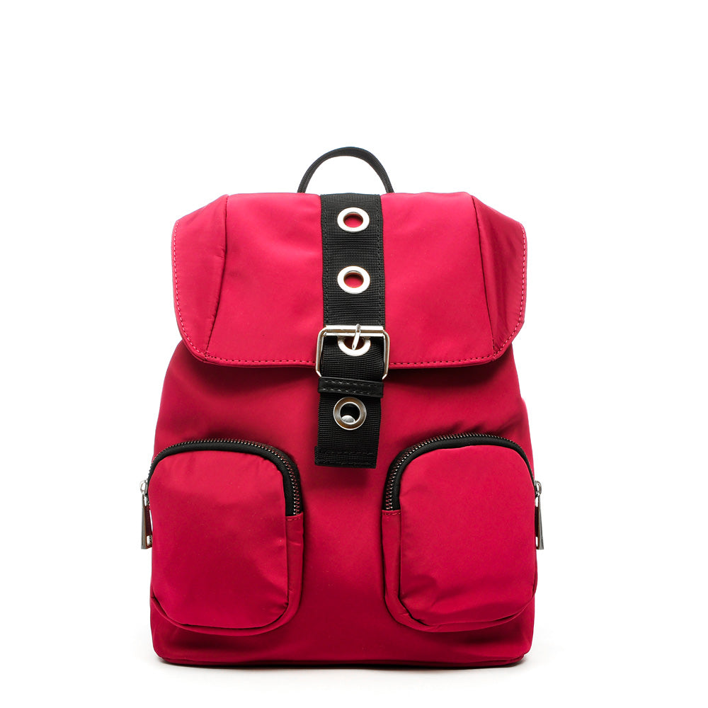 amphora britty mochila con tapa mediana fucsia