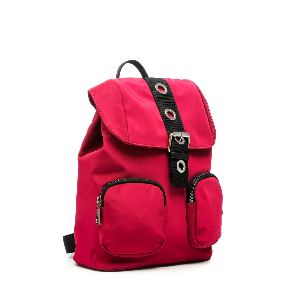 amphora britty mochila con tapa mediana fucsia