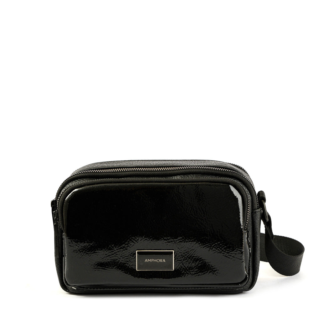 Medium black debbie crossbody bag