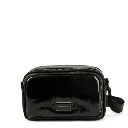 Medium black debbie crossbody bag