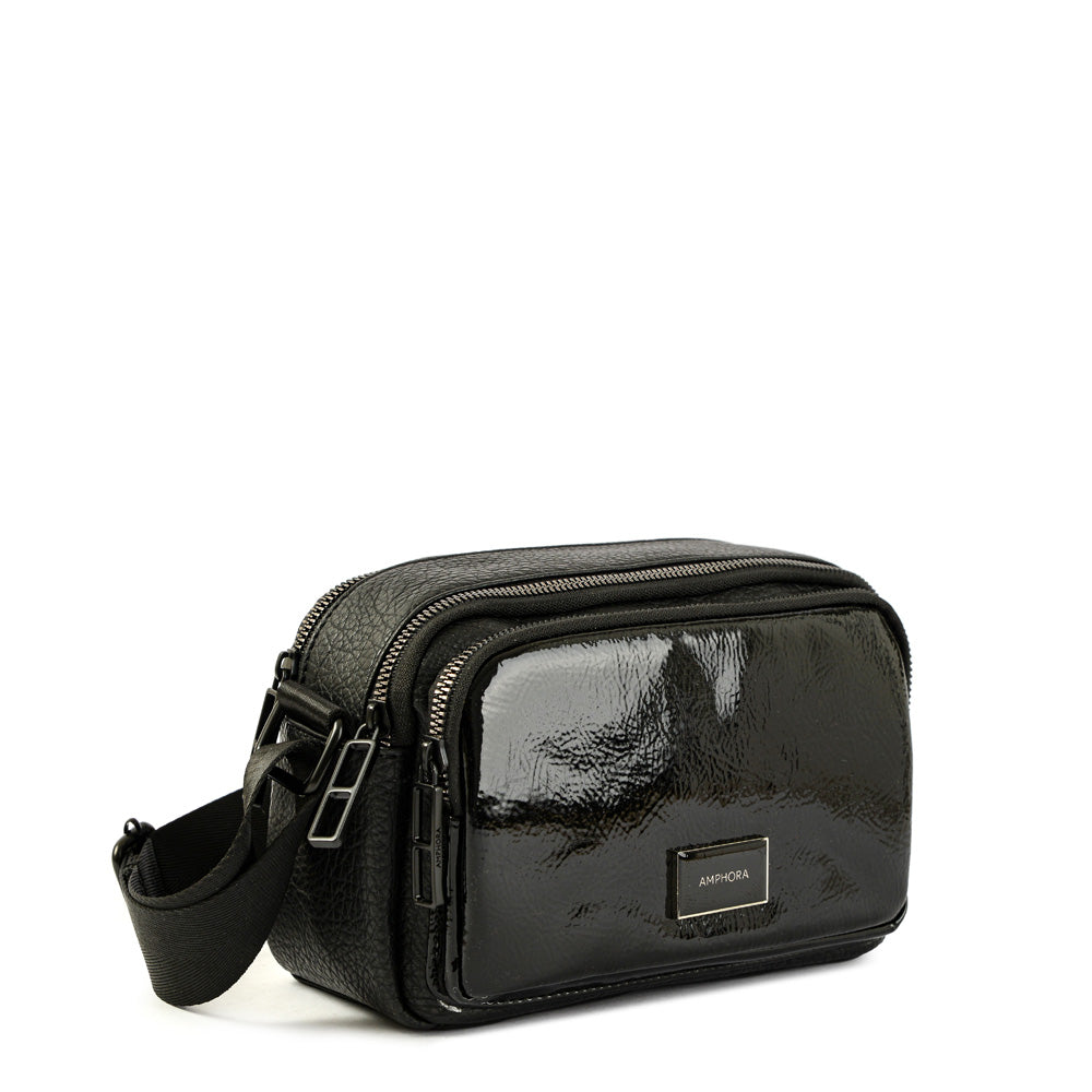 Medium black debbie crossbody bag