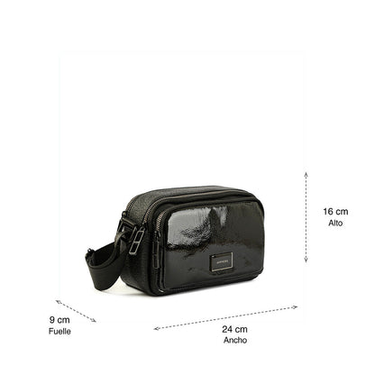 Medium black debbie crossbody bag