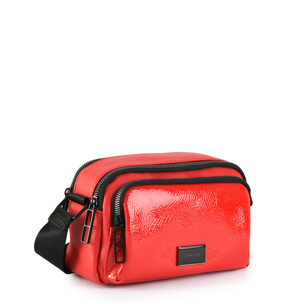 Debbie red medium crossbody bag