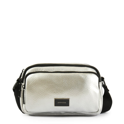 Medium silver debbie crossbody bag
