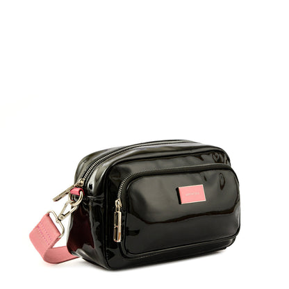 Chantal Black Medium Crossbody Wallet