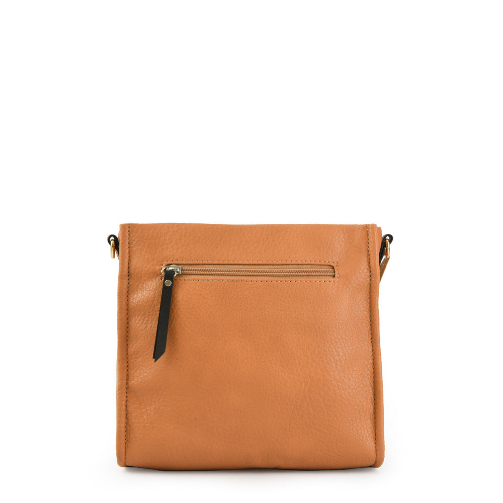 Small Delfine Camel Crossbody Wallet