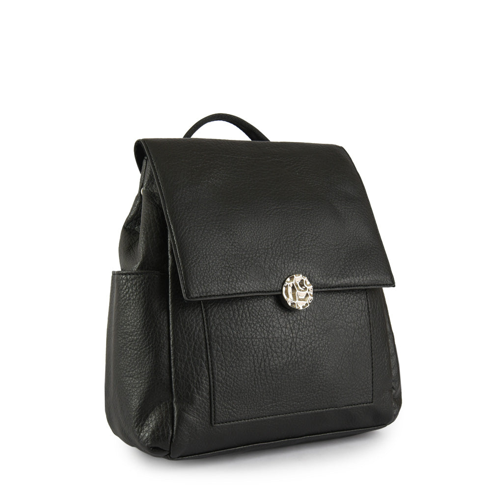 Eby black medium lid backpack