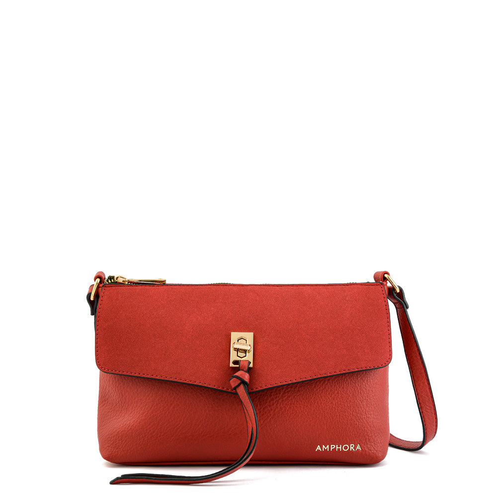 Jessica Red Small Crossbody Wallet