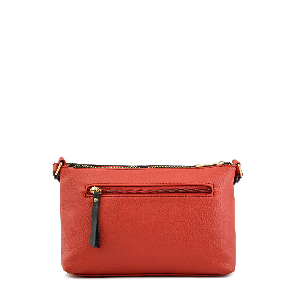 Jessica Red Small Crossbody Wallet