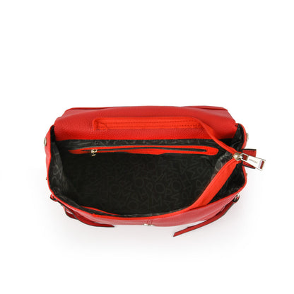 Julianne red medium lid backpack