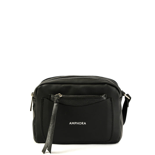 Karol Black Medium Crossbody Wallet