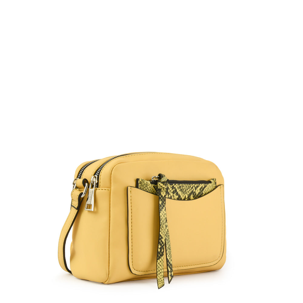 Karol Yellow Medium Crossbody Wallet