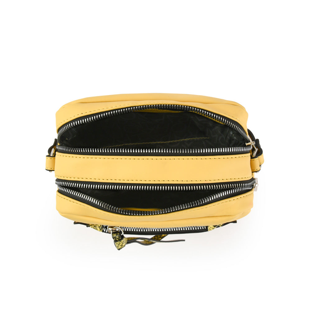 Karol Yellow Medium Crossbody Wallet