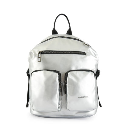 Medium silver laurette backpack