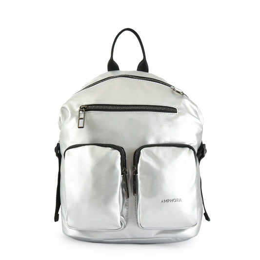 Medium silver laurette backpack