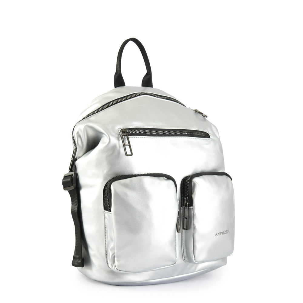 Medium silver laurette backpack