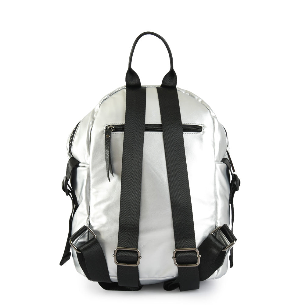 Medium silver laurette backpack