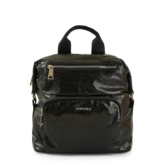 Medium black lena backpack