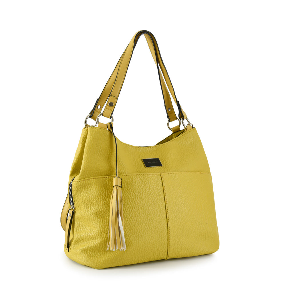 Wallet Two Handles Three divisions Medium Lucy Yellow