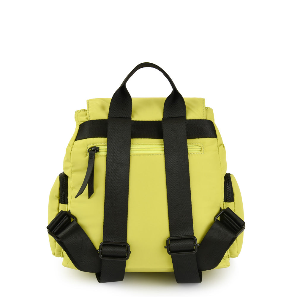 Mariana lemon green small backpack with lid